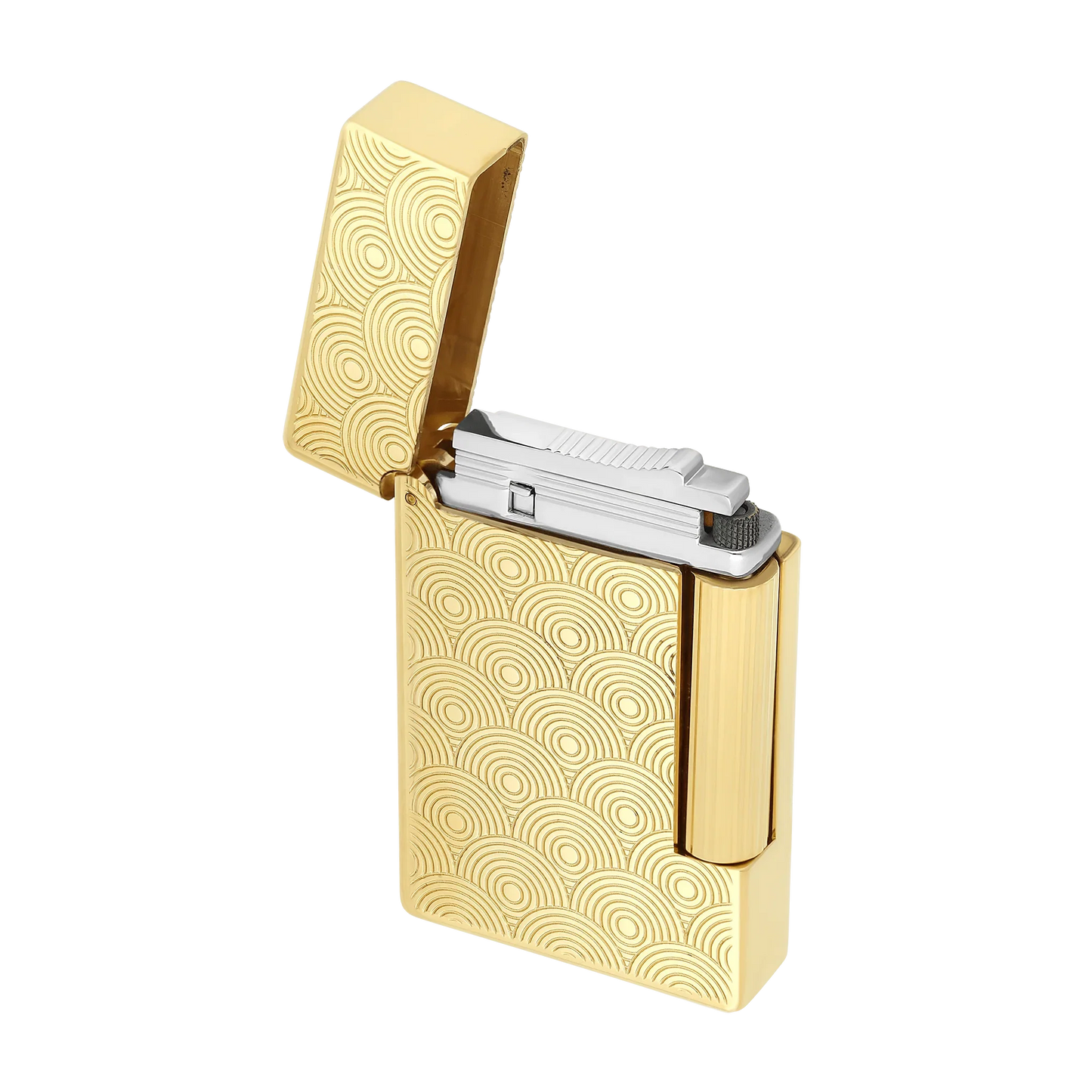 S.T. DUPONT Initial Cinetique Guilloche Golden Lighter/Briquet 020845