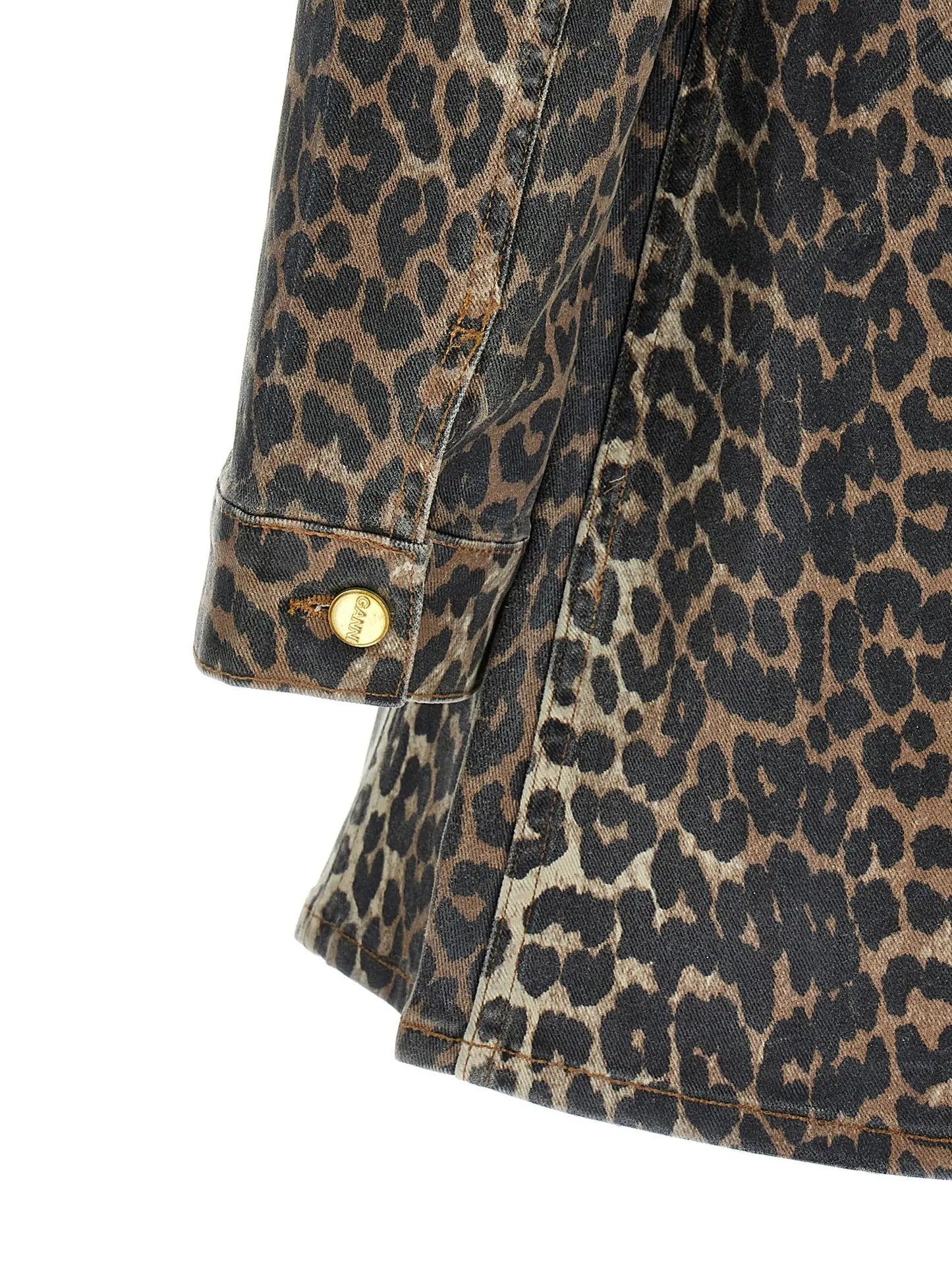 Ganni Multicolor Cotton Short Dress
