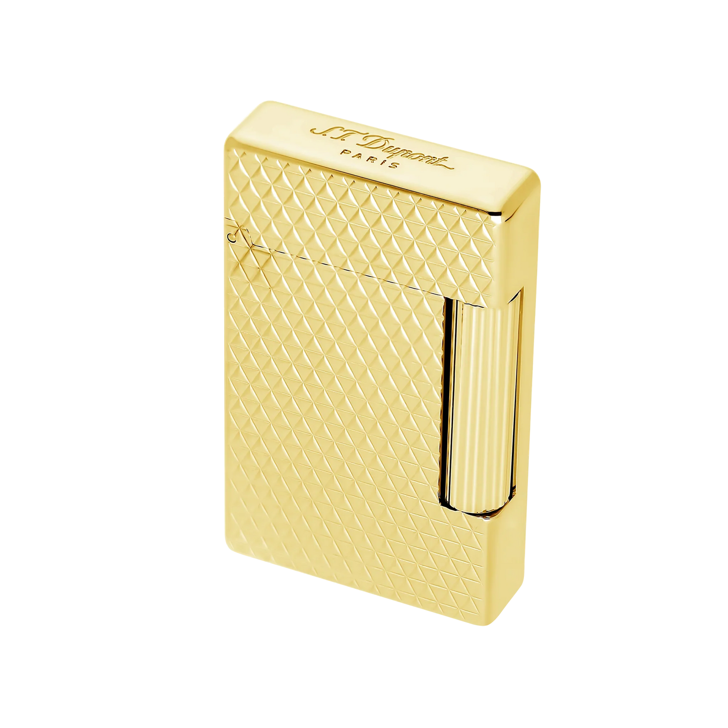 S.T. DUPONT INITIAL DIAMOND HEAD GOLD LIGHTER/BRIQUET 020821