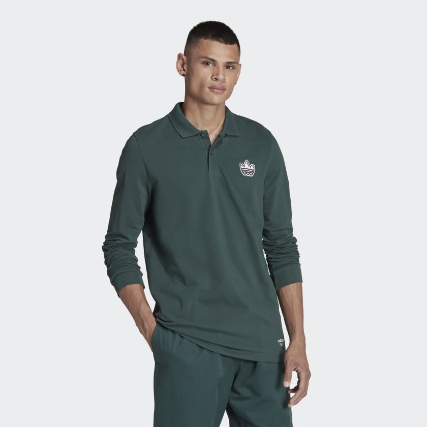 Men's adidas Graphics Campus Long Sleeve Polo Shirt