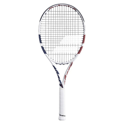 Babolat Boost Drive Tennis Racquet White Blue Prestrung