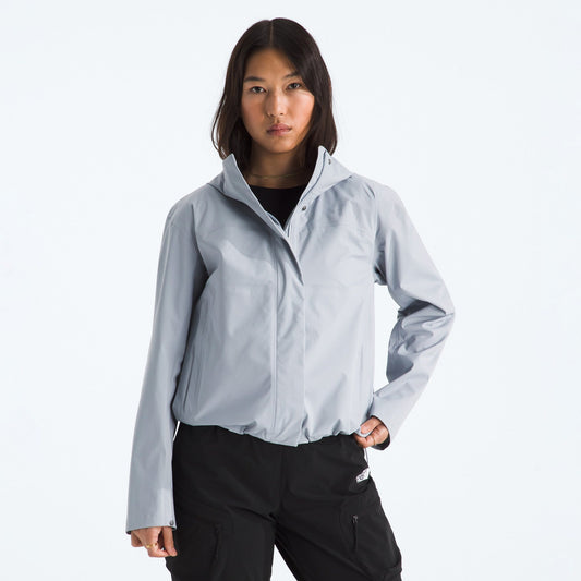 The North Face - Voyage Rain 3L Hooded Jacket - Women's - Frost Grey